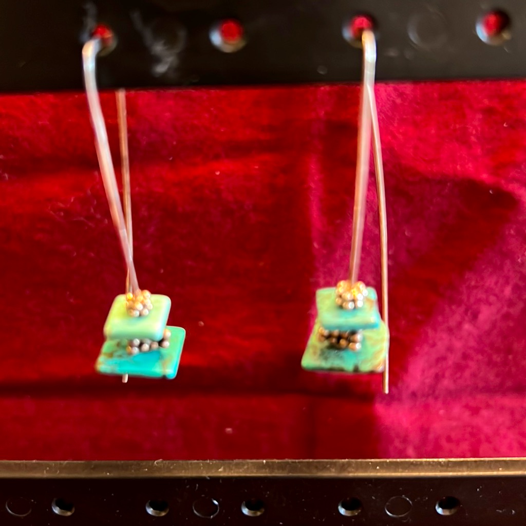 Silver With Turquoise Earrings
